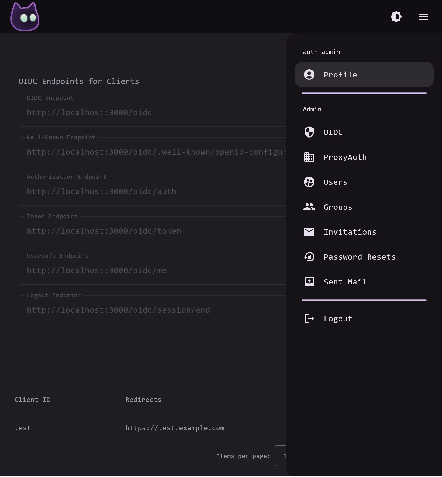 voidauth 项目截图 2