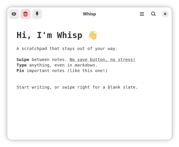 Whisp 项目官方界面截图