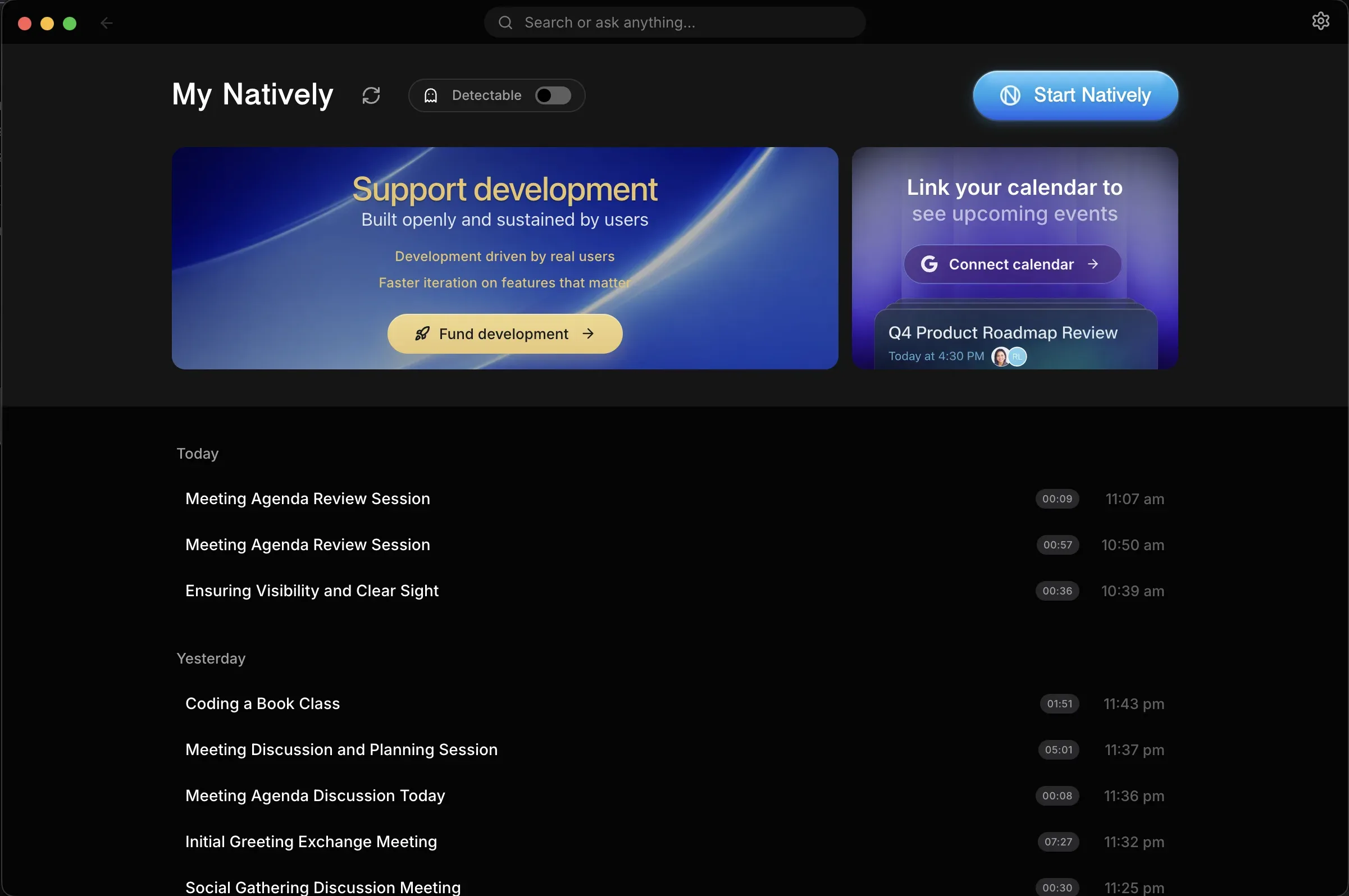 natively-cluely-ai-assistant 项目官方界面截图